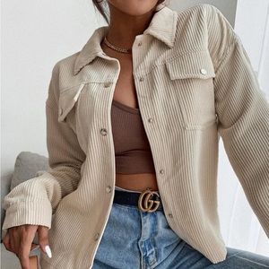 Flat Pocket Button Corduroy Jacket